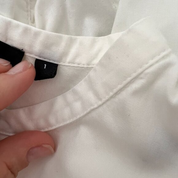 The Kooples cotton ruffle classic button down shirt size 1 - Picture 5 of 6